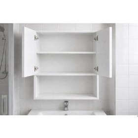 Resim İki Kapaklı Aynalı Banyo Dolabı Beyaz 