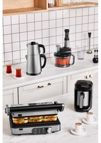 Resim Karaca Gurme Premium Inox Evlilik Paketi Tost, Kahve, Çay Makinesi Ve Mutfak Robotu Chrome 