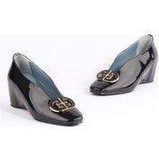 Resim Paris Siyah Aksesuarlı Dolgu Topuk Ayakkabı-siyah Siyah 