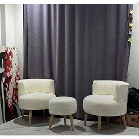 Resim Azra Mobilya Sydney İkili Berjer Puf Set - Tekli Koltuk - Cafe, Ofis, Balkon, Kafe, Bahçe, Salon Mobilyası Krem 