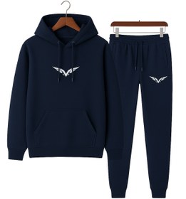 Resim classy moda Unisex 2’li Eşofman Takımı | Minimal Nakış Detaylı Kapüşonlu Sweat ve Alt Üst Rahat Günlük Stil 