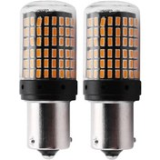 Resim Shineyee Adet Süper Parlak Hiper Flaş Yok 1156 Canbus Araba Led Işığı Bau15s Py21w 144smd 3014 Çip 