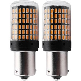Resim Shineyee Adet Süper Parlak Hiper Flaş Yok 1156 Canbus Araba Led Işığı Bau15s Py21w 144smd 3014 Çip 