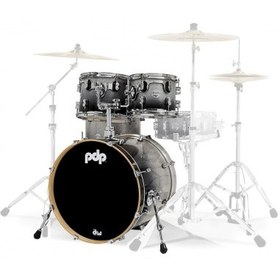 Resim PDP Drums Concept Series 20" 4 Parça Akustik Davul Seti (Silver to Black Fade) 