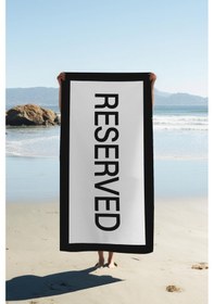 Resim Dijital Baskı Plaj Deniz Havlusu Reserved Desenli Peştamal Hvl0011 Renkli 