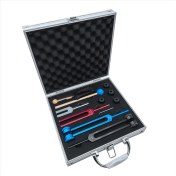 Resim Poieerf 4pcs Tuning Fork Tıbbi-Ses Iyileştirme Seti Çakra Ses Terapisi Iyileştirme Çatalları Vücudu Tutma (Yurt Dışından) 