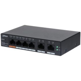 Resim Dahua CS4006-4ET-60 4 Port 60W Poe + 2x Uplink Cloud Yönetilebilir Gigabit PoE Switch 