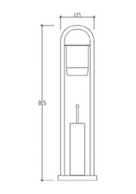 Resim Tema Ayaklı Kağıtlı Klozet Tuvalet Fırça Seti 430 Kalite 81300 