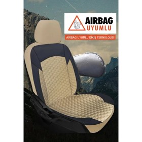 Resim Huyundai I20 2015 2020 Uyumlu Moka Plas Serisi Bej Oto Kılıfı Tam Set 