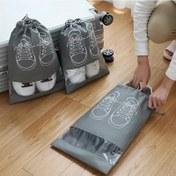 Resim 10 Adetlik Şeffaf Pencereli Polyester Ayakkabı Çantaları – Nefes Alabilir ve Toz Geçirmez Seyahat Ayakkabı Düzenleyici Çantaları Bavul Paketleme ve Depolama Koruması 