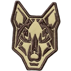 Resim Ex Patch Kahverengi Geometrik Kurt Motifli Figürlü Patch 6.5 X 9 Cm 