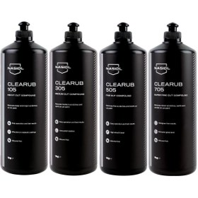Resim Nasiol -SET 31-Clearub (105,305,505,705) Çizik Giderici Polisaj Pastası-Pasta Cila Seti (4kg) 
