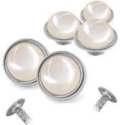 Resim hapshoe 20 Adet Yarım Yuvarlak 15mm İnci Çakma Rivet 