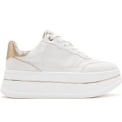 Resim Derimod Kadın Beyaz Bağcıklı Kalın Tabanlı Sneaker 25SFD431018 