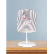 Resim Mekta Home Bebek ve Çocuk Odası Tavşanlı Balerin Kız Desenli Abajur 