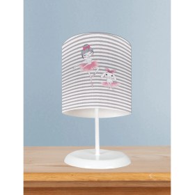 Resim Mekta Home Bebek ve Çocuk Odası Tavşanlı Balerin Kız Desenli Abajur 