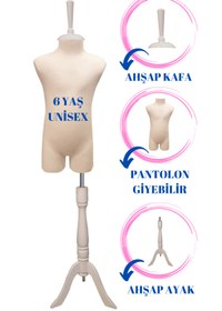 Resim 6 Yaş Pantolon Giyebilen Çocuk Terzi Mankeni Vitrin Mankeni (iğne Batmaz) 