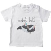 Resim Angemiel Baby Büyük Bebek Balina Erkek Bebek Tişört Beyaz B0061MDBBKETSRT 