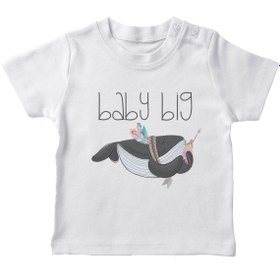 Resim Angemiel Baby Büyük Bebek Balina Erkek Bebek Tişört Beyaz B0061MDBBKETSRT 