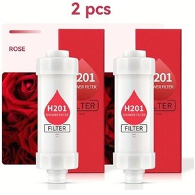 Resim Honeybeeshop 2li Paket Gül Kokulu Duş Başlığı Filtresi C Vitamini Deklorasyon Su Arıtma Ev Otel 