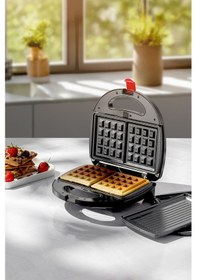 Resim Homend Toastbuster 1325H Çıkarılabilir Waffle Plakalı Tost Makinesi 