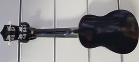 Resim Cremonia AU01L-21BK 21 İnç Soprano Ukulele - Parlak Siyah (Başlangıç Seviye) | Ihlamur Ağacı Gövde, Yumuşak Naylon Teller ve Kompakt Taşınabilir Boyut 