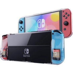 Resim Nintendo Switch OLED Kasetleri Tutabilen, Düşmeyi Önleyen Şeffaf Koruyucu Kılıf (Yurt Dışından) 