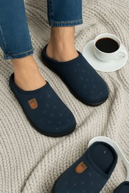 Resim ADIMİST GEZER Erkek Gondol Siyah Kışlık Ev Terliği 