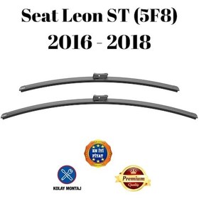 Resim Seat Leon St 5f8 2016 2017 2018 Uyumlu Araca Özel Ön Cam Muz Tipi Silecek Süpürgesi Takımı 65/40cm 2li Set Silbak 