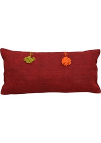 Resim Zehra Abla Halı Yeni El Dokuma Dekoratif Lumbar Kilim Kırlent Yastık Kılıfı 6633 Çok Renkli 
