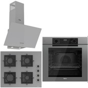 Resim Ferre Grey FryArt 3 lü Ankastre Set ( QEP63CPR - SC208-FA - D088 ) Döküm Izgara 