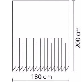 Resim Zethome Tropik Police Line Banyo Duş Perdesi Tek Kanat 1X180X200 