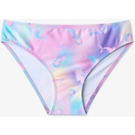 Resim Penti Renkli Kız Çocuk Mermaid Bandeau Bikini Takımı 