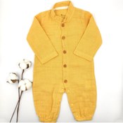 Resim bebekstar Bebek Star Hardal Bebek Müslin Tulum %100 Cotton 