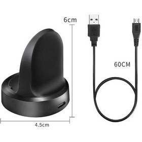 Resim Nourthkiingdom Siyah Gear S3 Usb Şarj Kablosu 