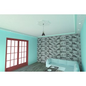 Resim MOTİFPİYER Lamba Tavan Göbeği-Sekizgen-egri-11-56cm-2 Adet 