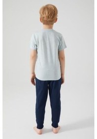Resim Spider Man D4750-3 Çocuk Yeşil Melanj Pijama 