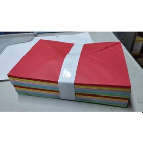 Resim Eser Renkli Davetiye Zarfı 5 Renk 13x18cm 80gr. 100 Adet 