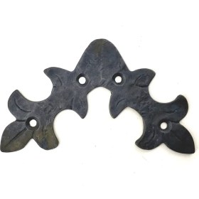 Resim Antika Tarz Dekoratif Pirinç Yaprak Gönye - 100X110 Mm, Oksit 