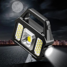 Resim Büro Ev Ofis Yazlık Kamp Keyfi Için Solar Şarjlı Powerbanklı Fener Işıldak 