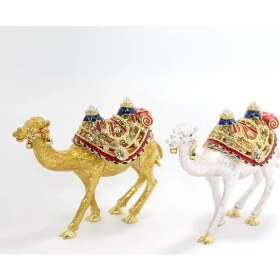 Resim Swarovski Taşlı Tekli Deve Figürü Model 8 