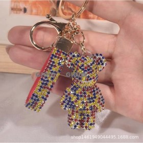 Resim Silver1 Yeni Kordon Aşk Anahtarlık Karikatür Bebek Doğum Günü Hediyesi Kadın Çanta Çekicilik Iyi Şanslar Anahtar (Yurt Dışından) 