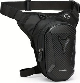 Resim Hightower Siyah Eva Su Geçirmez Motosiklet Bacak Çantası Kulaklık Girişli Ayarlanabilir Askı Siyah 