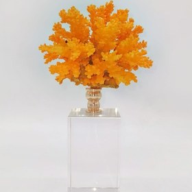 Resim Creart Home Crearthome Dekoratif Turuncu Gold Mercan Biblo Büyük 6X23 cm 