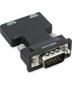 Resim Alfais 4499 Ses Destekli HDMI To VGA Monitör Çevirici Dönüştürücü Adaptör 