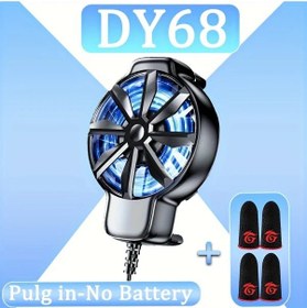 Resim Sunshine022 Dy68 Usb Soğutucu Fan Oyun İçin 36v Güvenli Şarjlı Pil Yok Siyah 2 Çift Termal Ped 