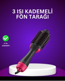 Resim UCUZTEKNO Negatif İyon Teknolojili Saç Kurutma ve Şekillendirme Fırçası 