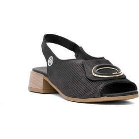 Resim Mammamia D25ys-2720 Kadın Hakiki Deri Topuklu Sandalet Platin PLATİN 