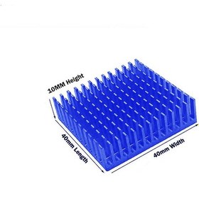 Resim 35 x 35 x 10Mm Arduino Raspberry Pi Ps Xbox Ram Soğutucu Mavi Renk 