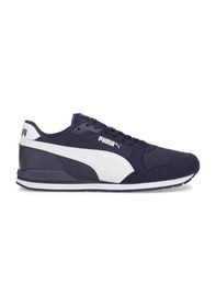 Resim Puma Unisex Spor Ayakkabısı ST Runner v3 Mesh Peacoat-Puma White Beyaz - Lacivert 